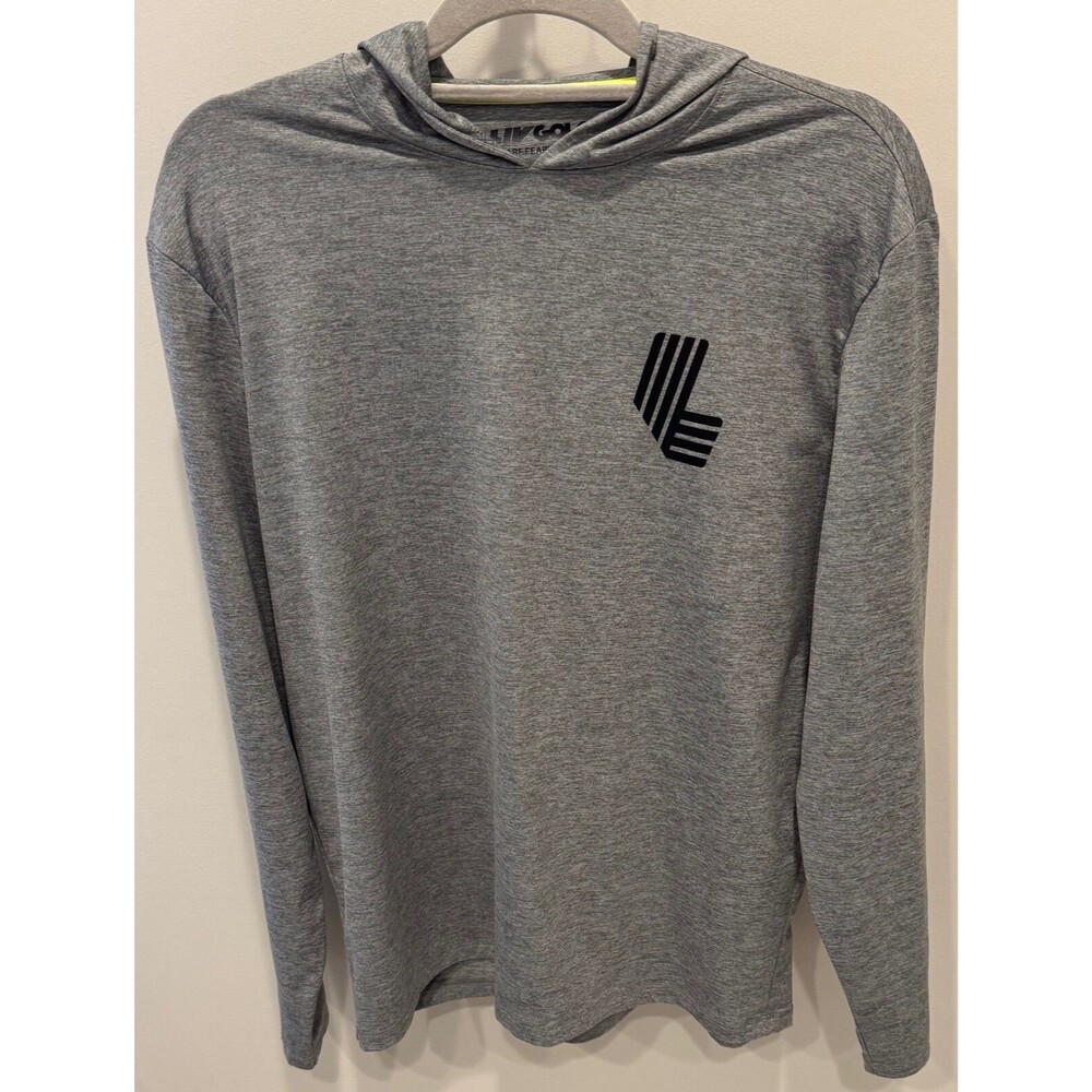 LIV Golf Lightweight Hoodie - Hooded Long Sleeve Pullover - Men’s Small - Gray